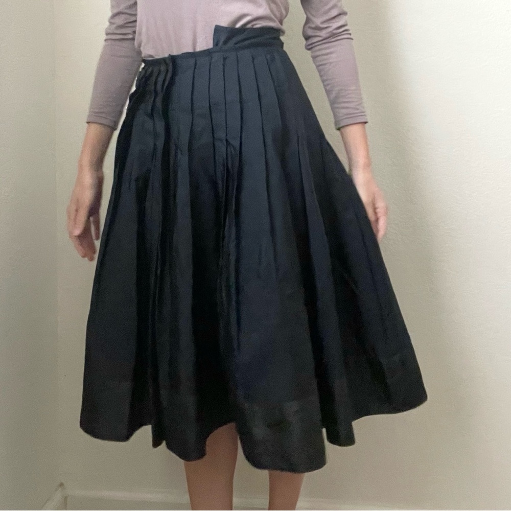 Prada Pleated Silk Skirt
